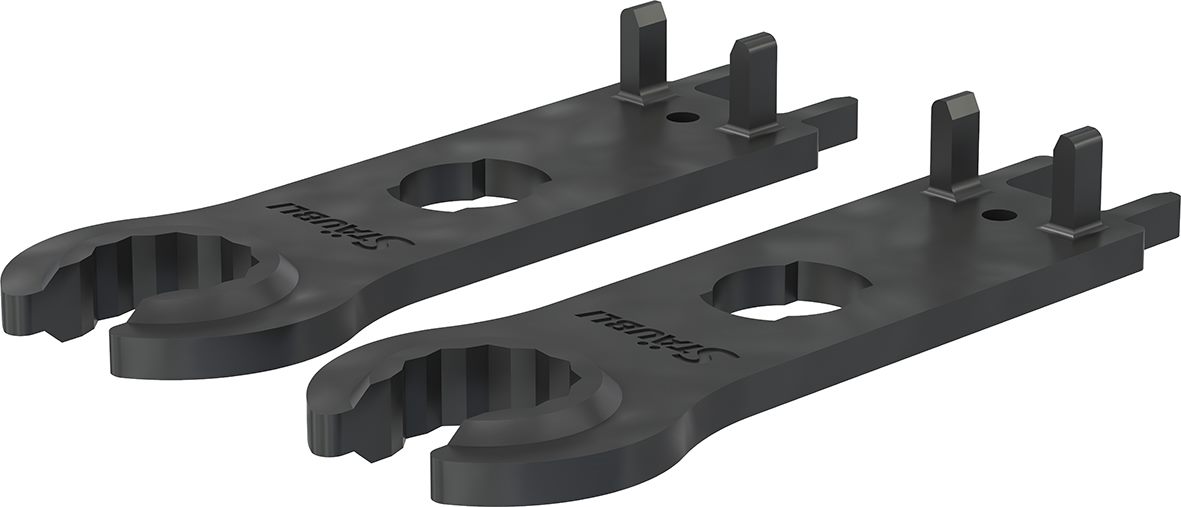 Stäubli PV-MS polymer spanners for MC4 connectors